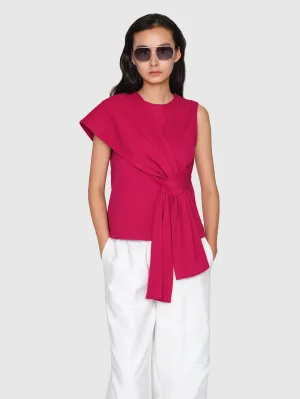 ASSEMBLY Cotton Pique Top Fuschia