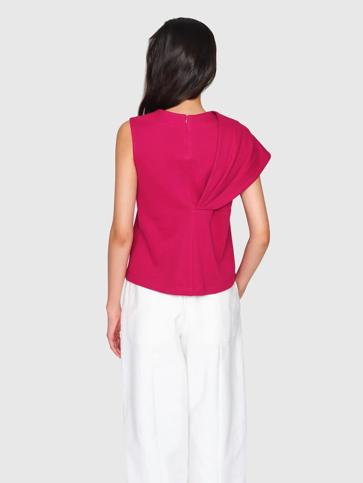 ASSEMBLY Cotton Pique Top Fuschia