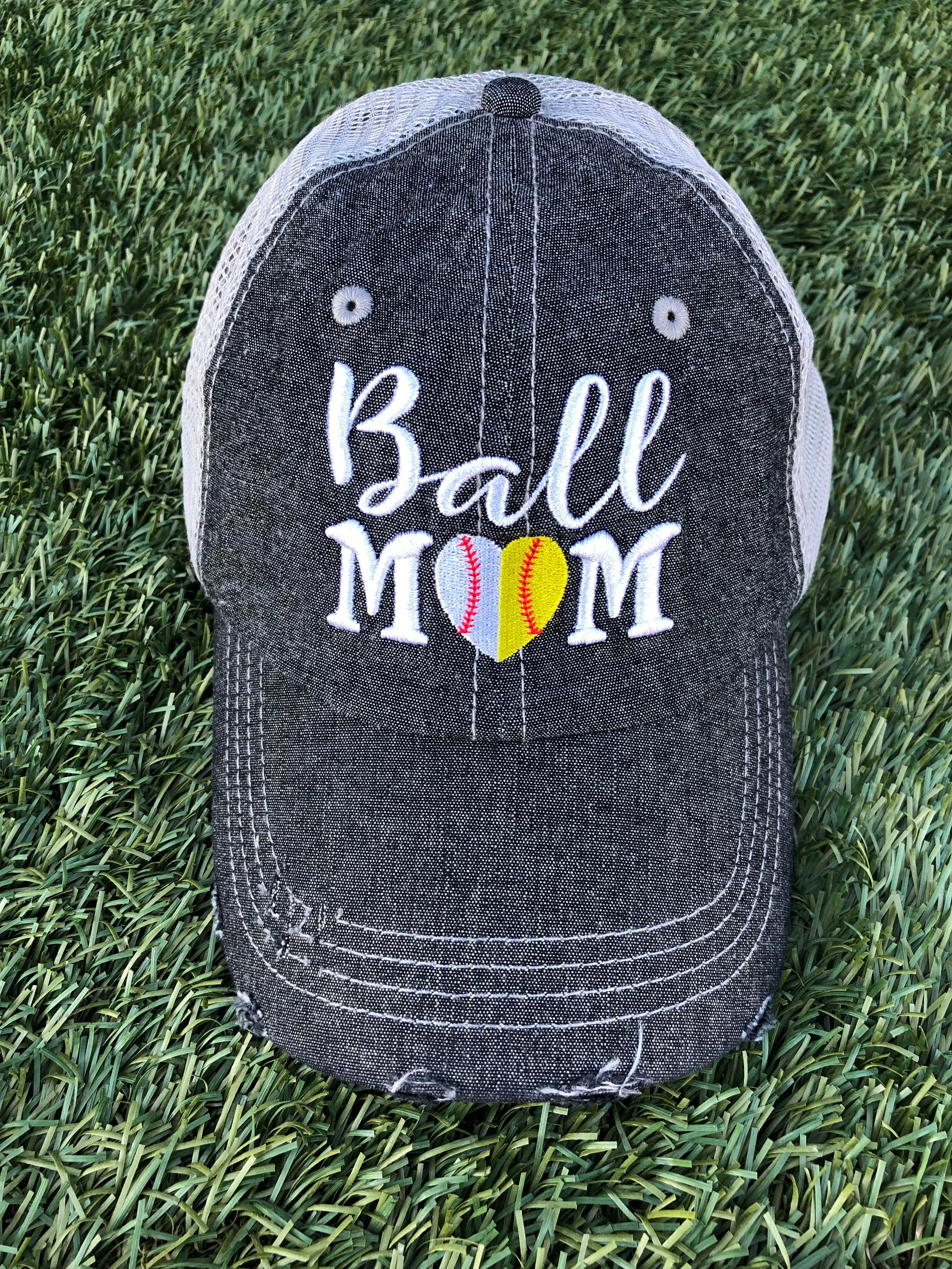 Ball Mom Half Baseball Half Softball Baseball MOM Softball MOM Hat -272