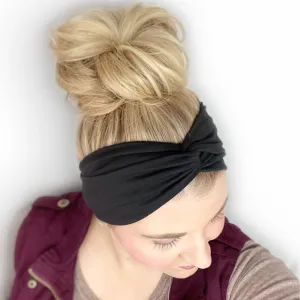 Black Twist Turban Headband