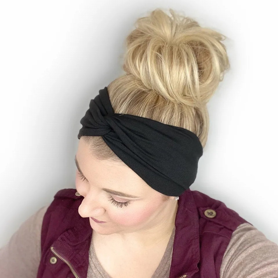 Black Twist Turban Headband