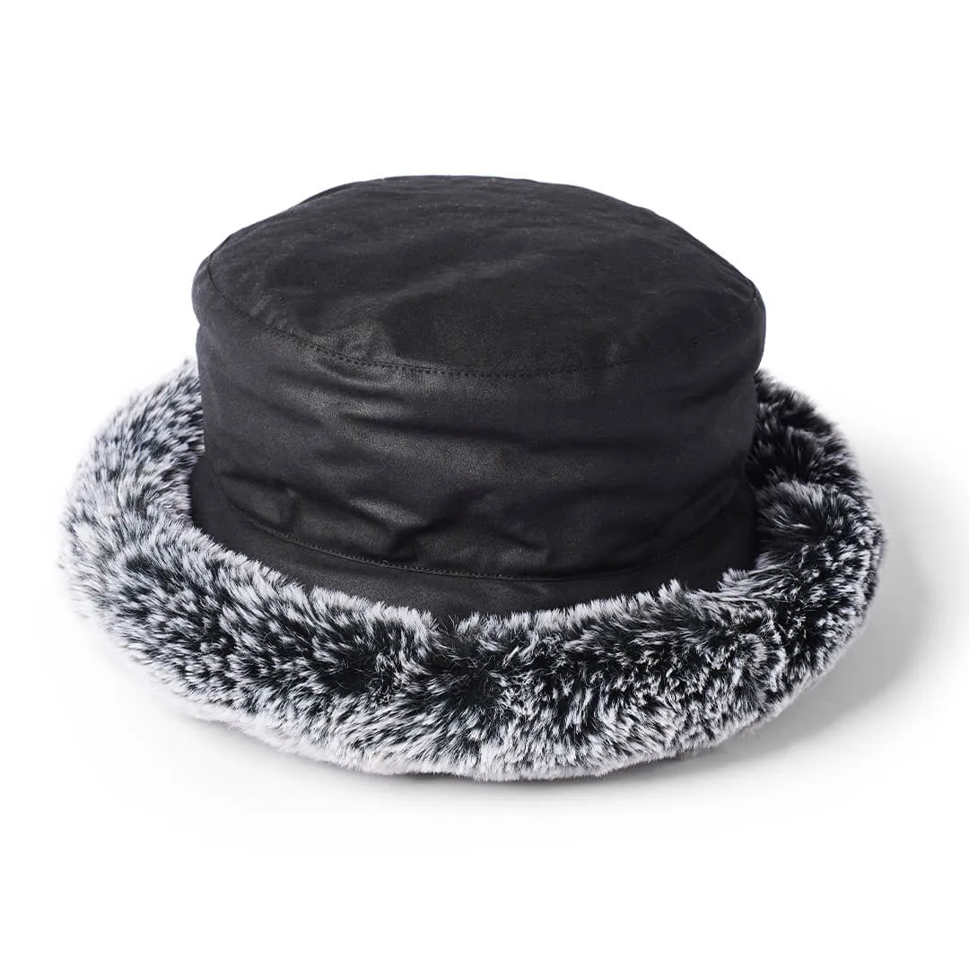 British Wax & Fur Ladies Hat - Black by Failsworth