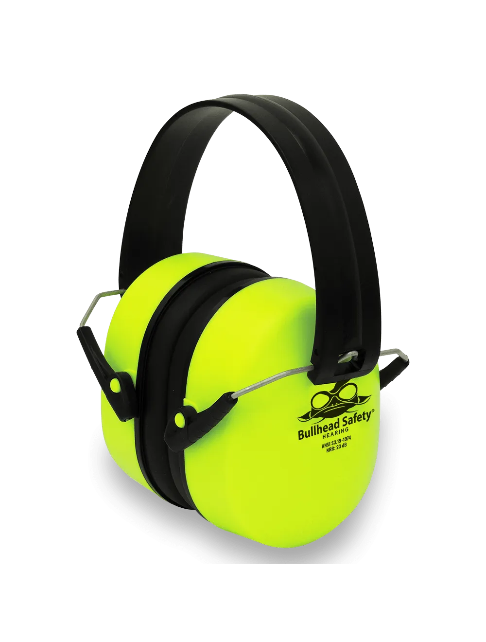 Bullhead Safety® Hearing Protection Premium High-Visibility Foldable NRR 23 dB Earmuffs - HP-M2