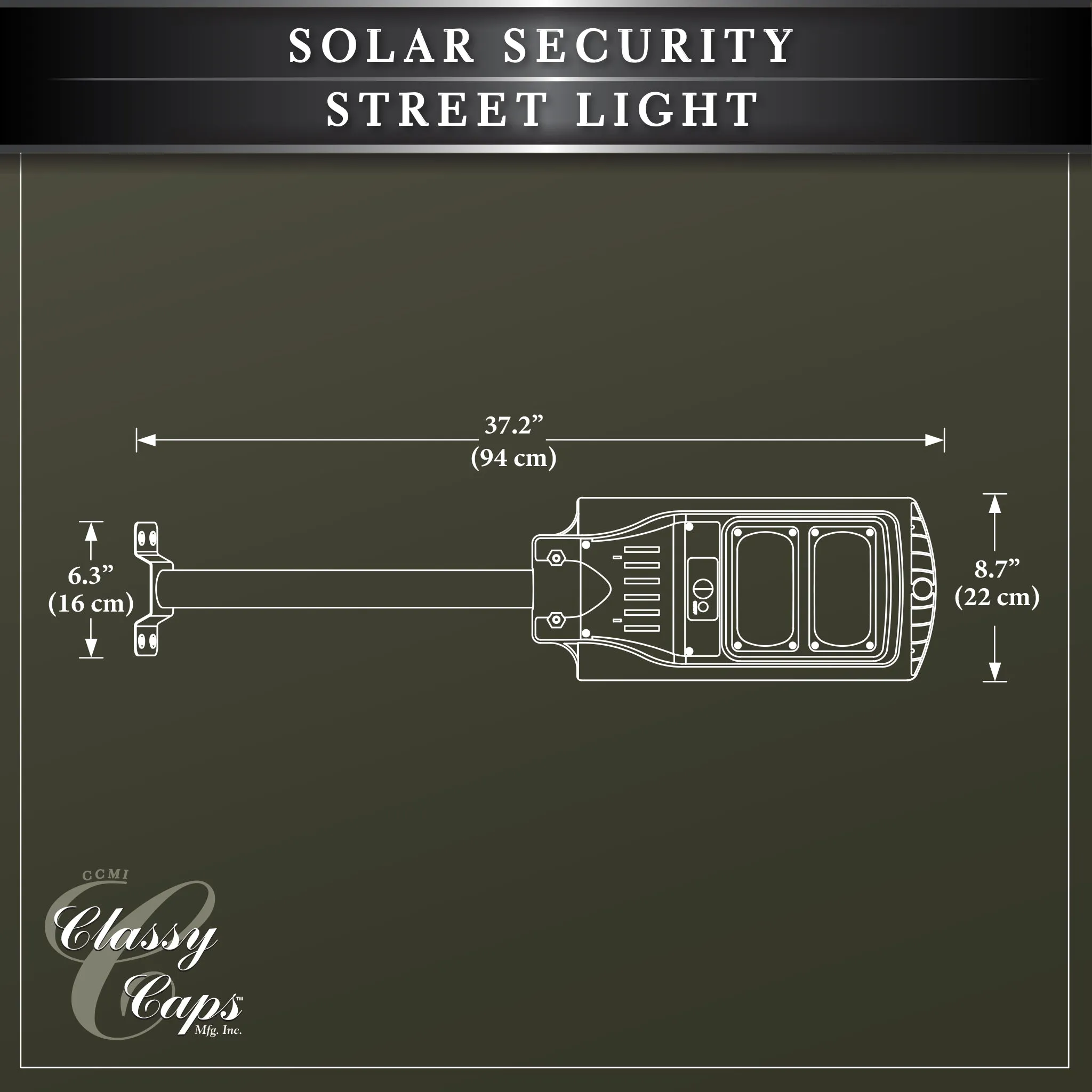 Classy Caps Solar Security Street Light SSL810