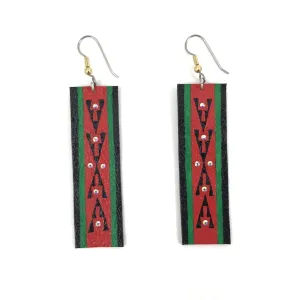 Dominic Arquero Rectangle Rawhide Earrings