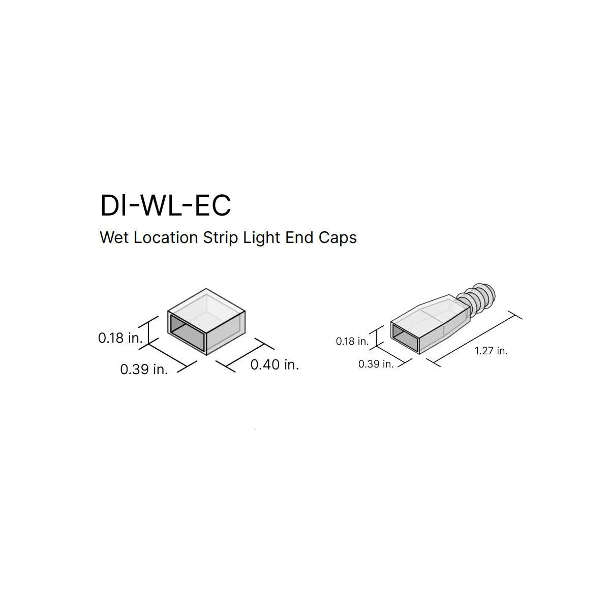 End Cap Set for Blaze Wet Location Strip Lights, 5-Pack (5 open and 5 closed)