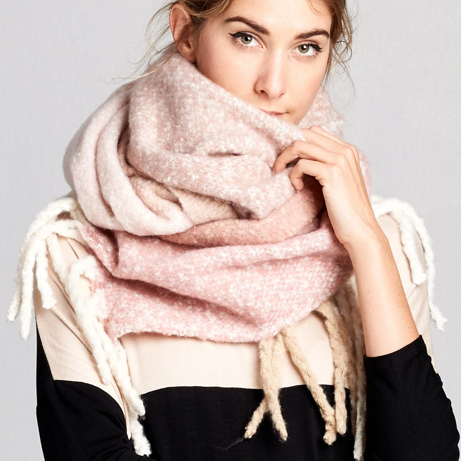 Extra Soft Color Block Cozy Scarf