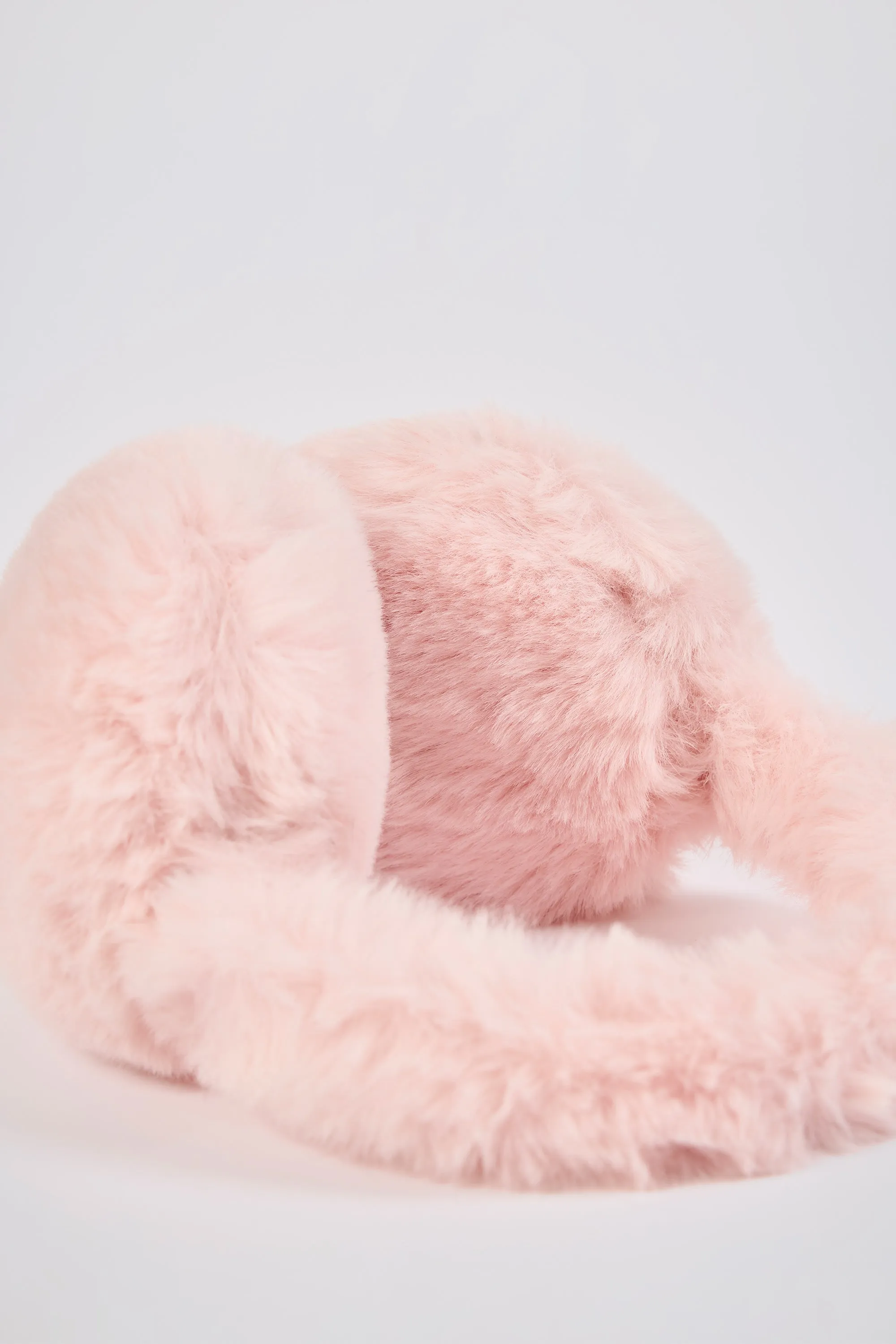 Faux-Fur Earmuffs in Pastel Pink