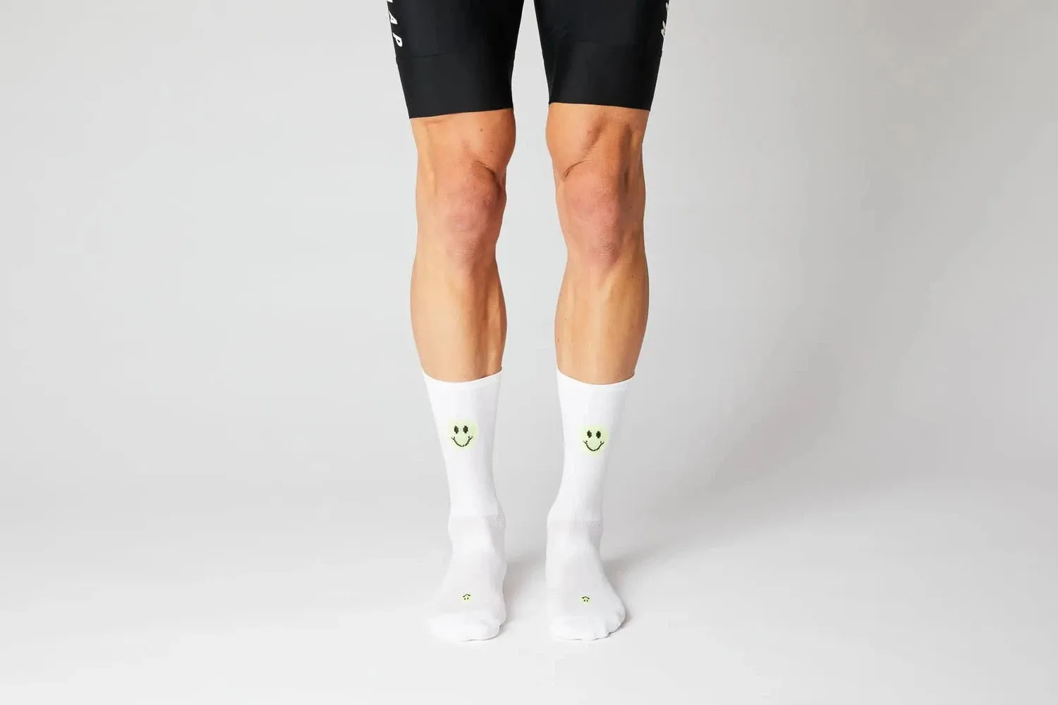 FINGERSCROSSED Socks Smiley - White/Neon