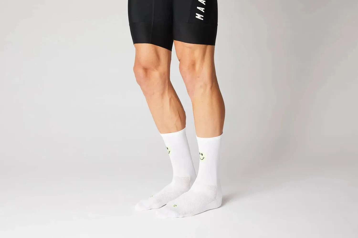 FINGERSCROSSED Socks Smiley - White/Neon