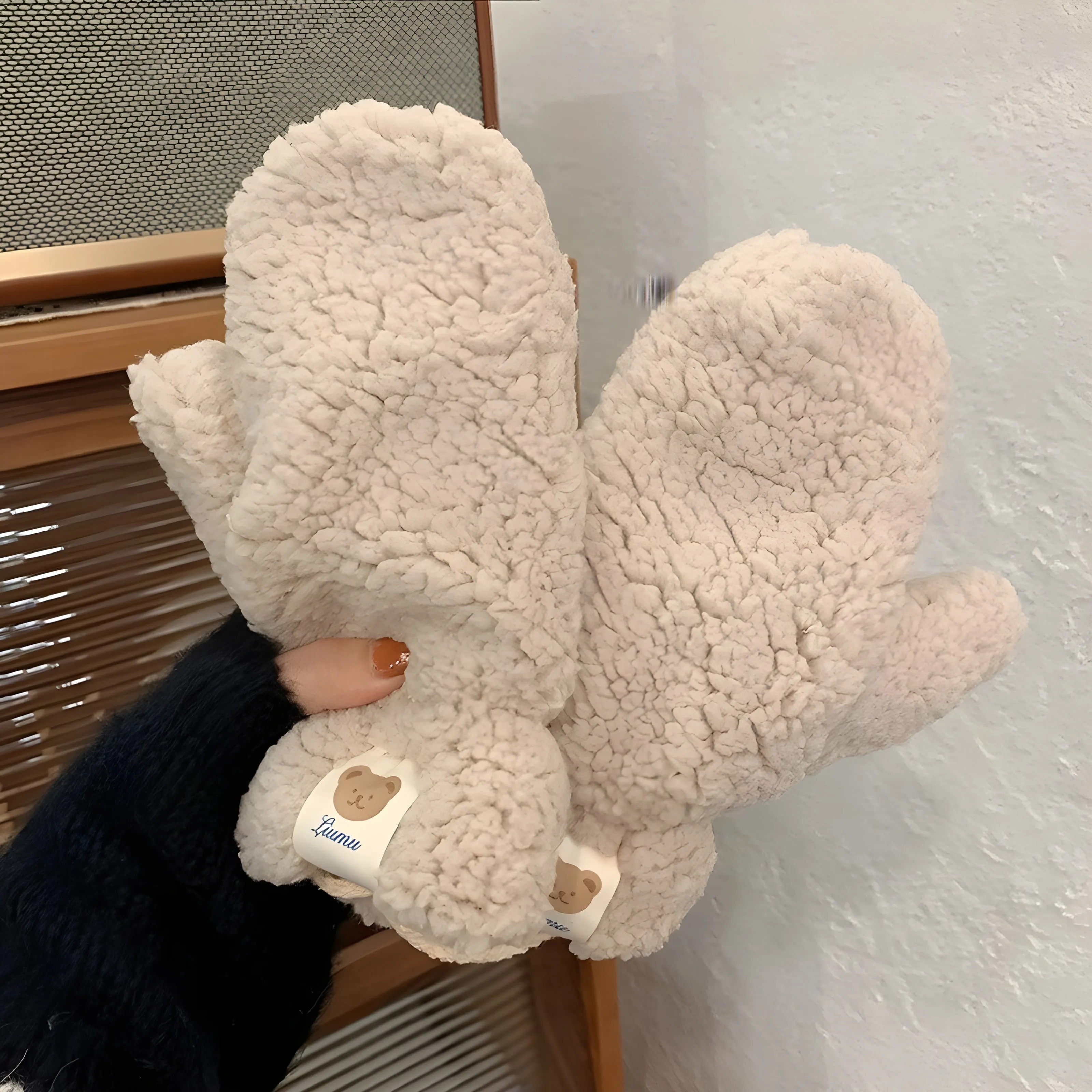 FurryBear Fausthandschuhe - Warme Bären Damenhandschuhe