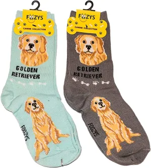 Green Golden Retriever Socks