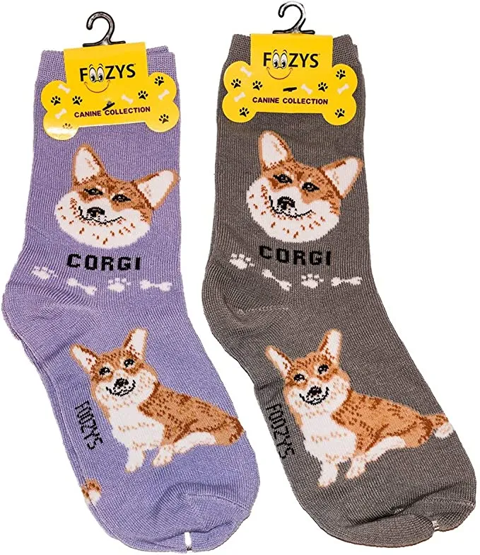 Grey Corgi Socks