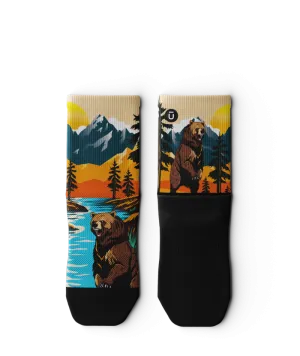 Grizzly Bear Quarter Socks