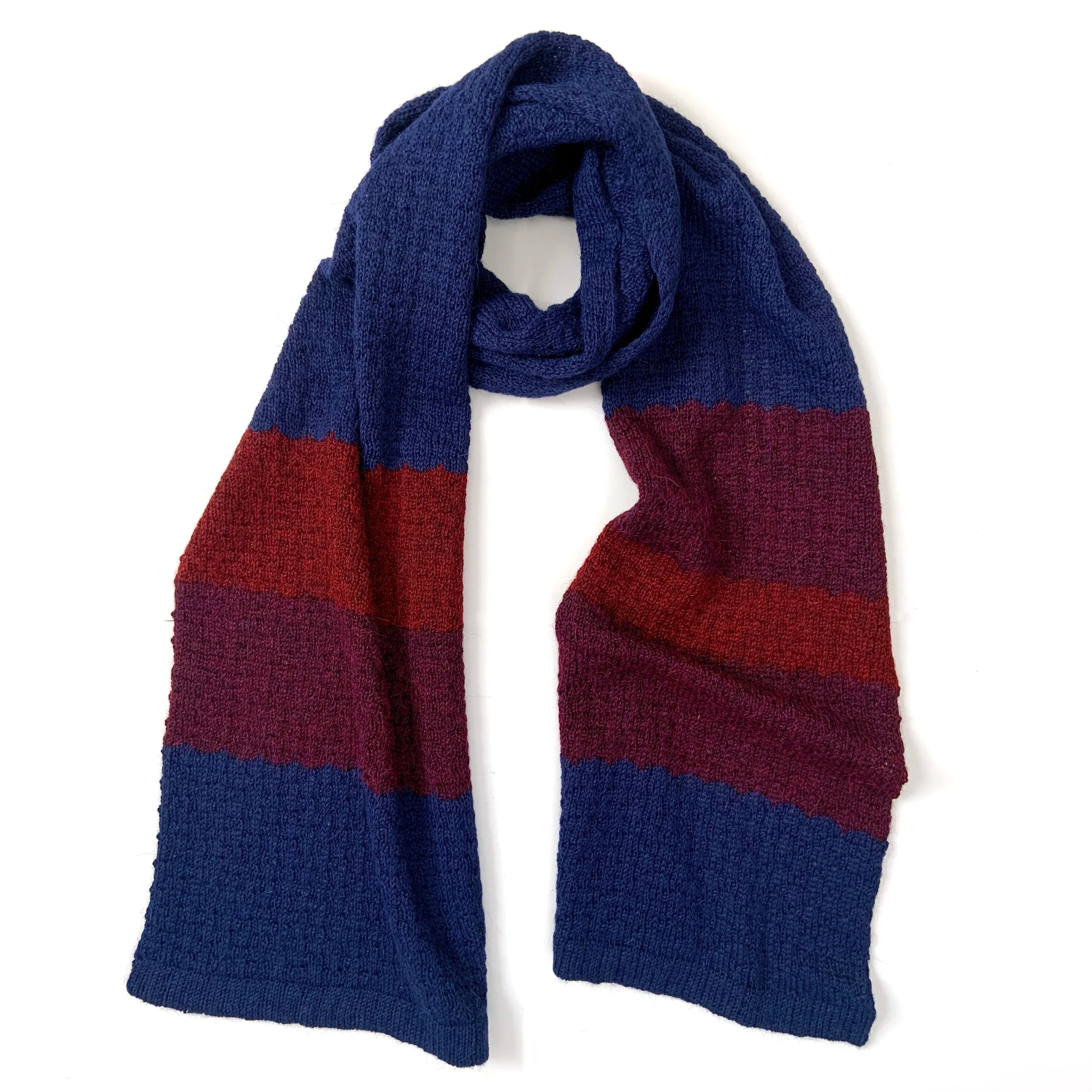 Helen Howe Color Block Alpaca Scarf