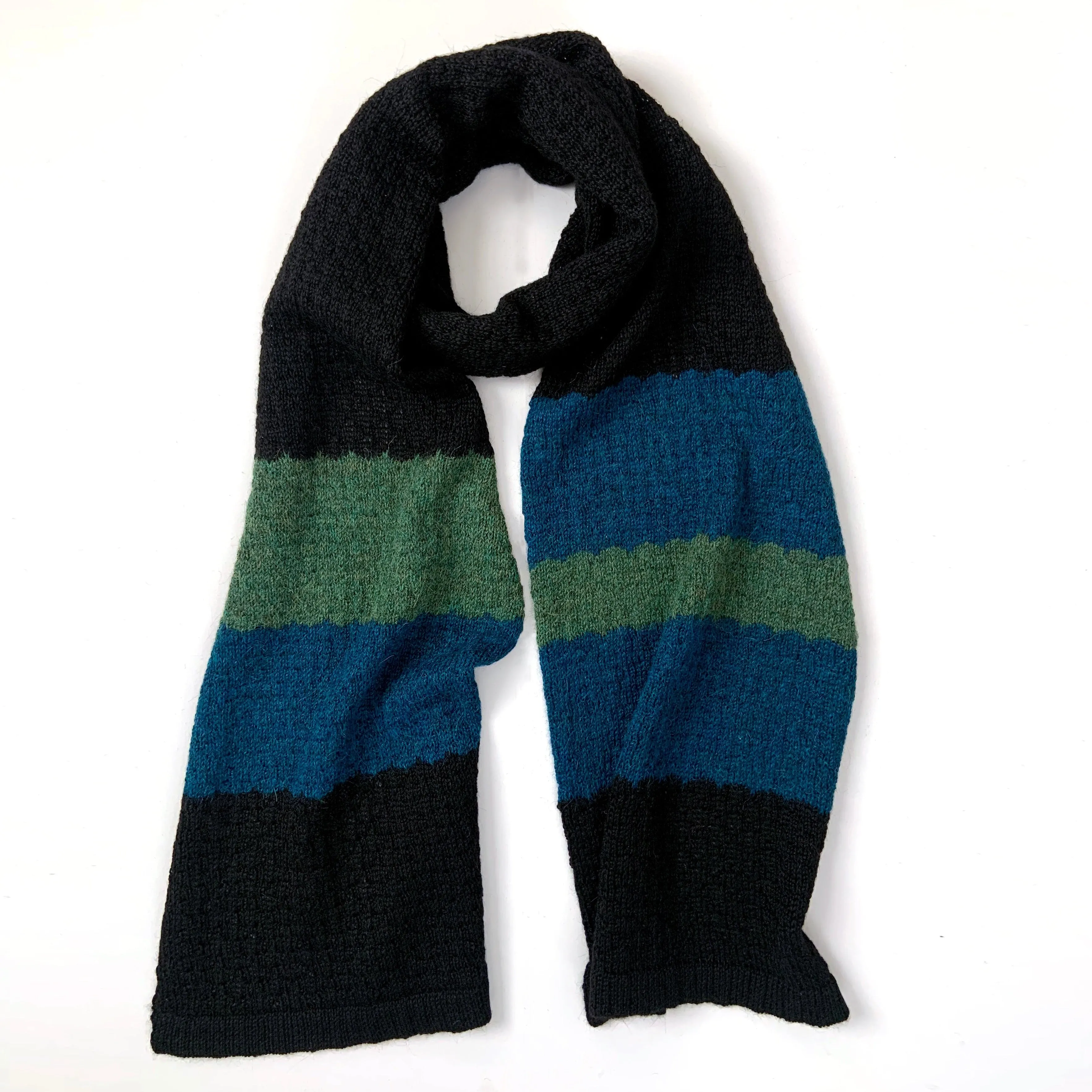 Helen Howe Color Block Alpaca Scarf