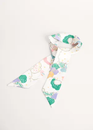 JASMINE SATIN MULTI-USE SCARF - WHITE