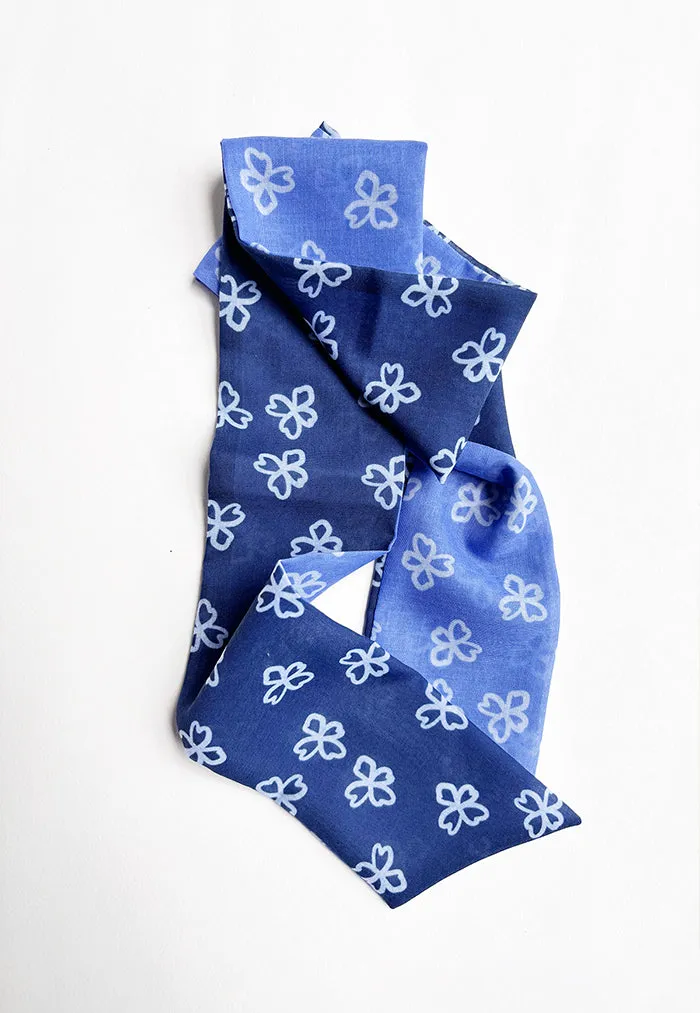 Karangan Long Skinny Scarf - Petal Blue