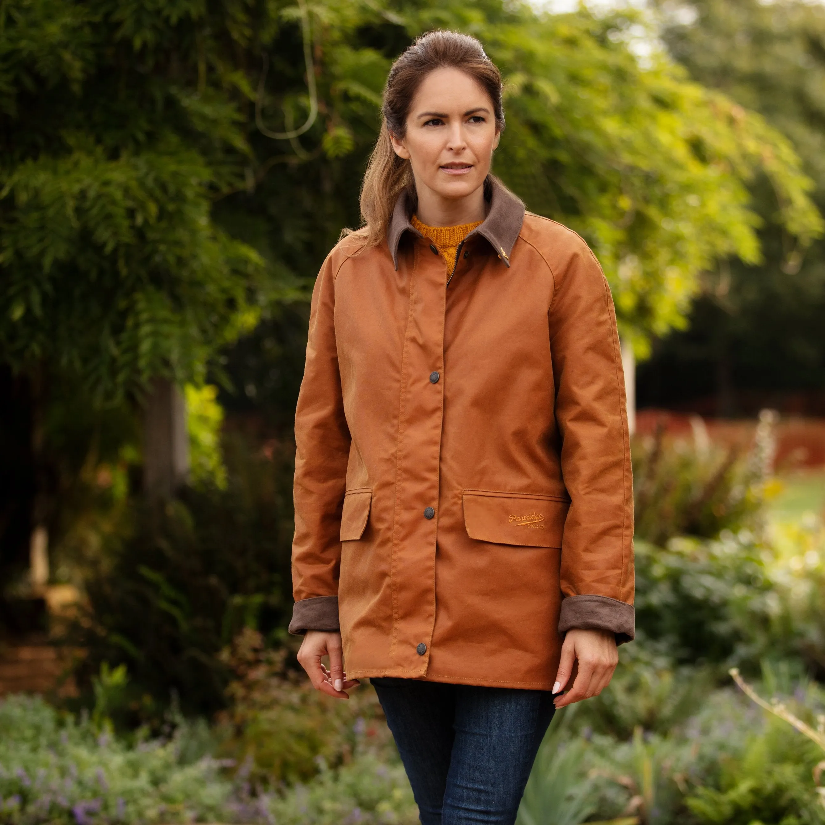 Ladies Bold Landowner Wax Walking Jacket - Mustard