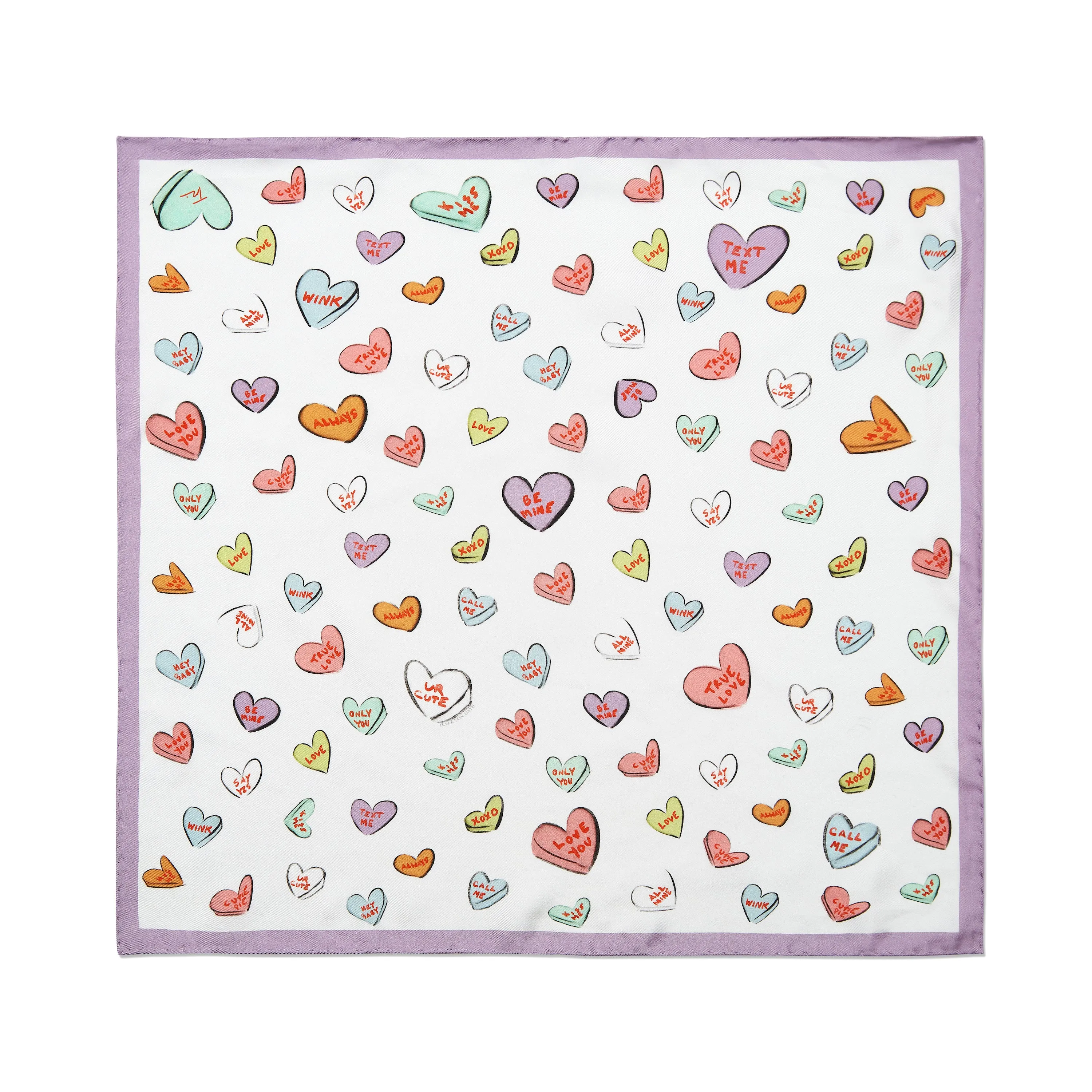 Love Hearts Silk Mini Scarf