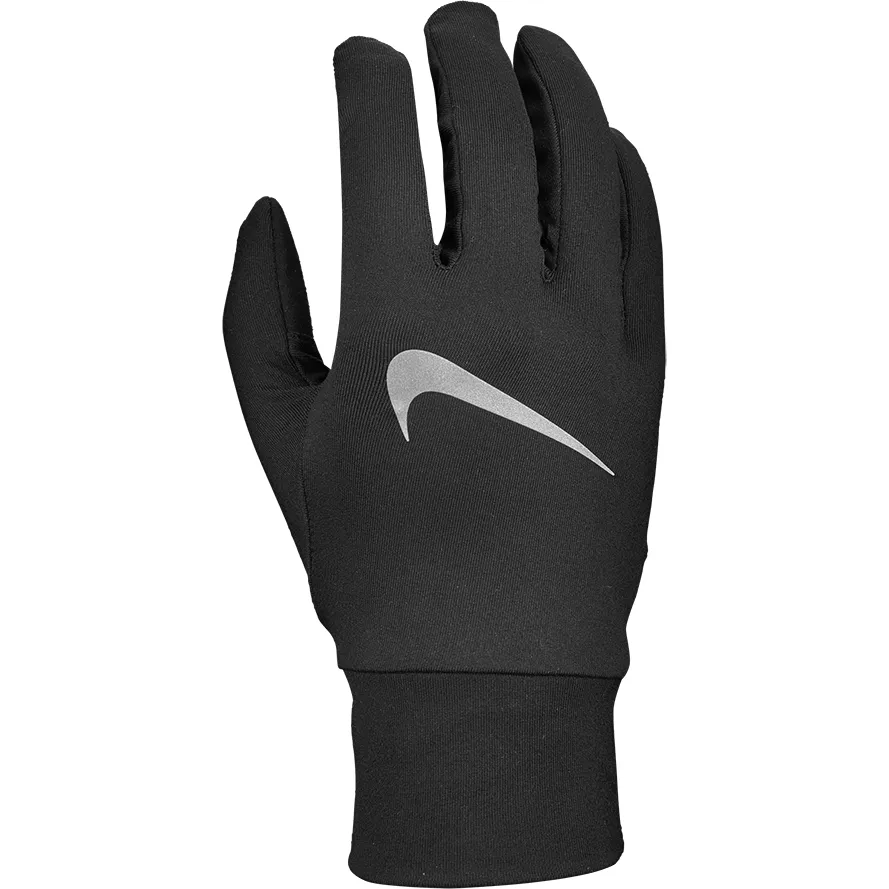 Mens Accelerate Running Gloves - Black/Black/Silver