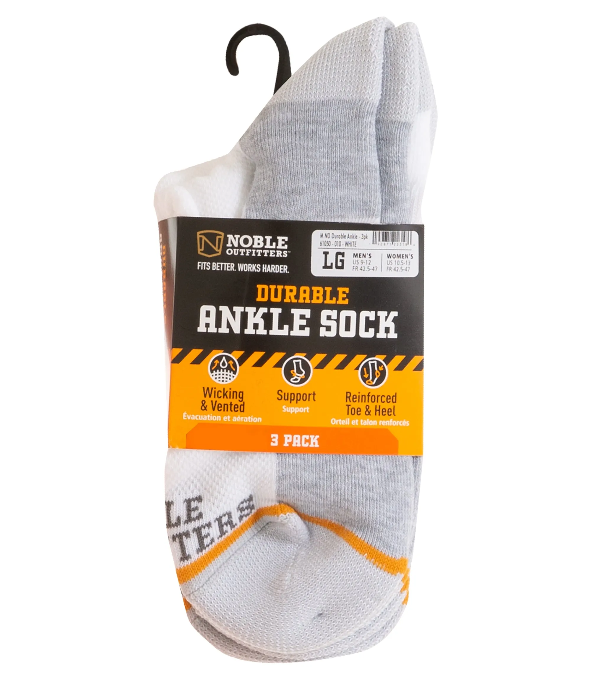 Men's Durable Ankle Sock – 3 Pack