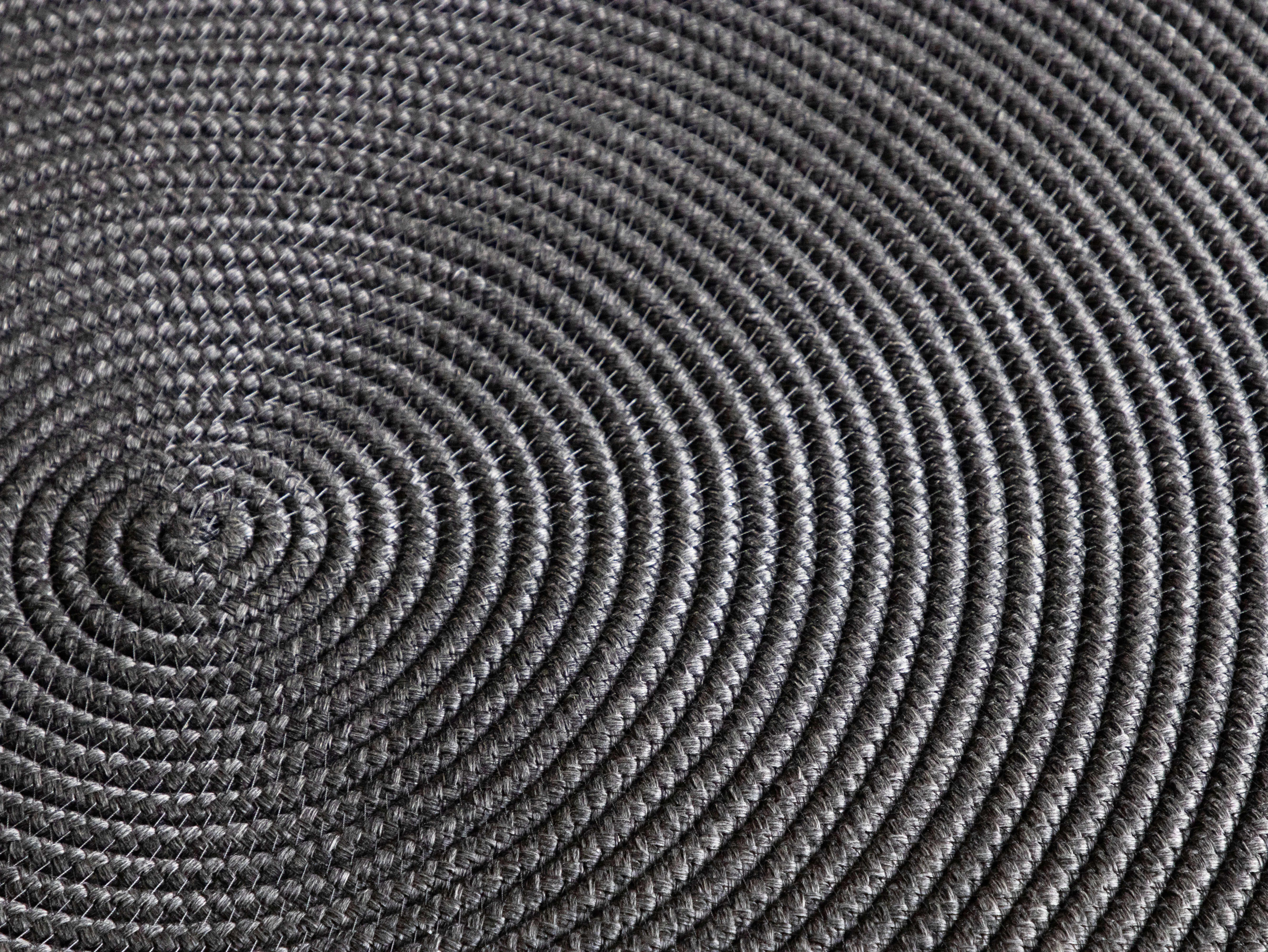 Monaco Olefin Premium Outdoor Rug in Charcoal Haze 150 cm Dia