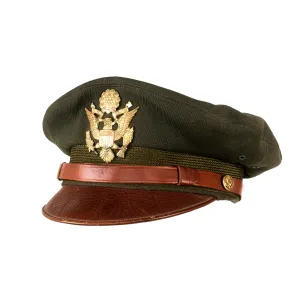 Original U.S. WWII USAAF Named Officer’s Crush Visor Cap with “Travel Journal” Under Visor - FLIGHTER by BANCROFT