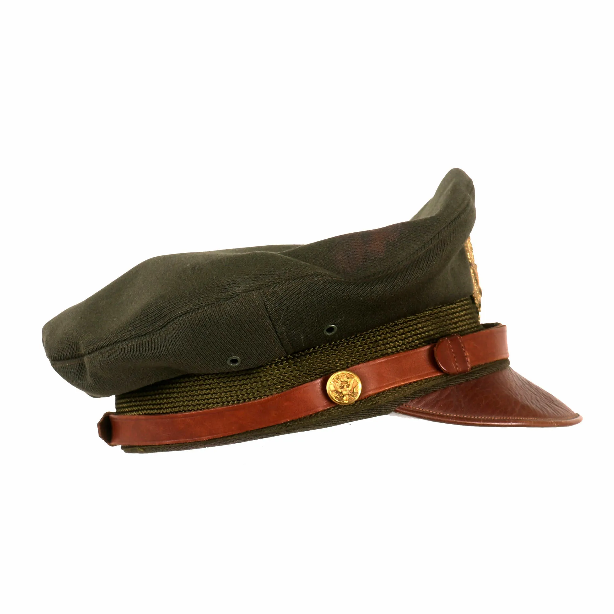 Original U.S. WWII USAAF Named Officer’s Crush Visor Cap with “Travel Journal” Under Visor - FLIGHTER by BANCROFT