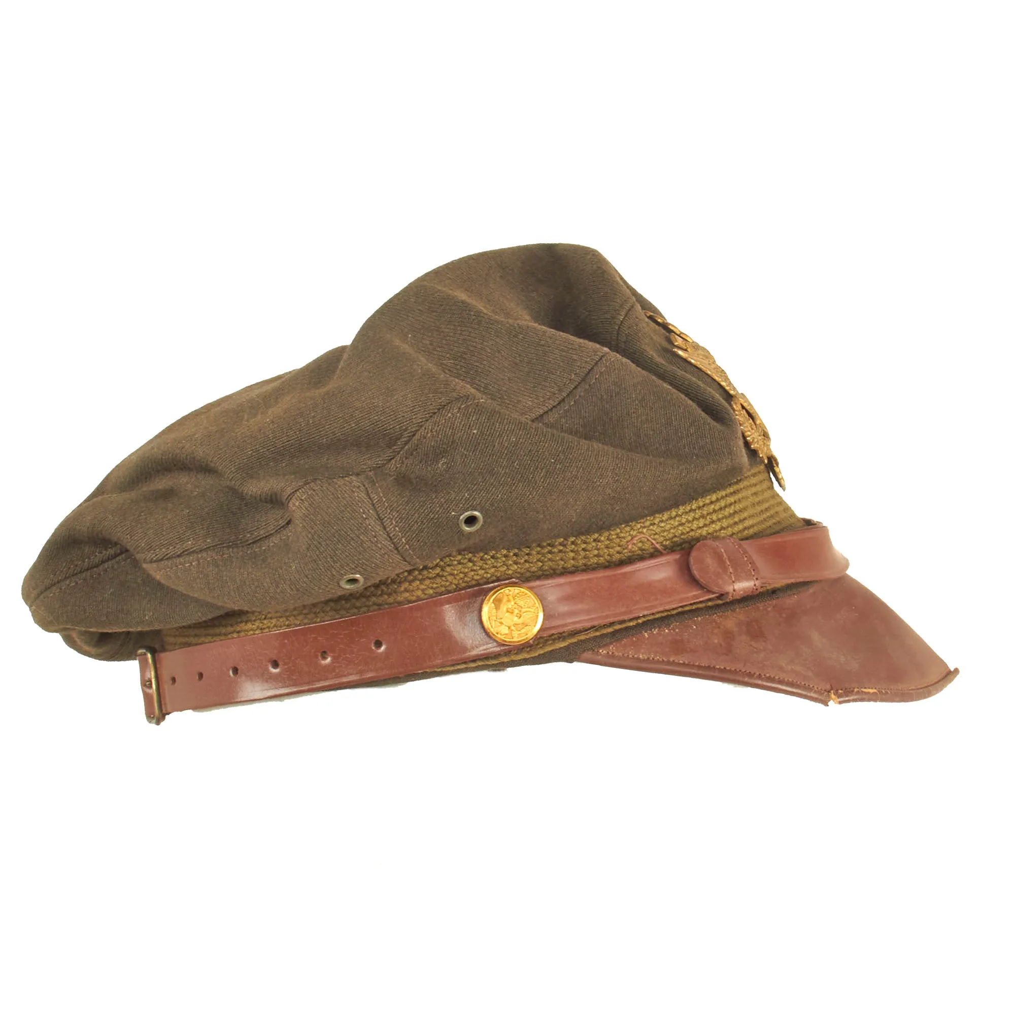 Original U.S. WWII USAAF Officer Winter Crush Visor Cap - FLIGHTER by BANCROFT