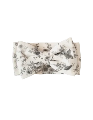 Oversized Bow Organic Cotton Headband - Vintage Floral