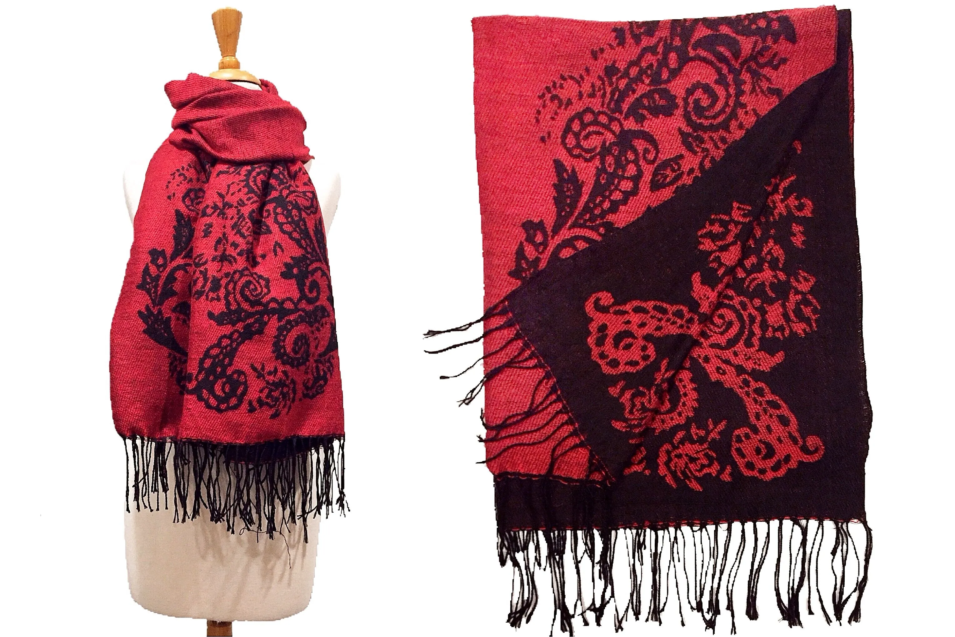 Oversized Reversible Scarf Wrap Blanket Sweater