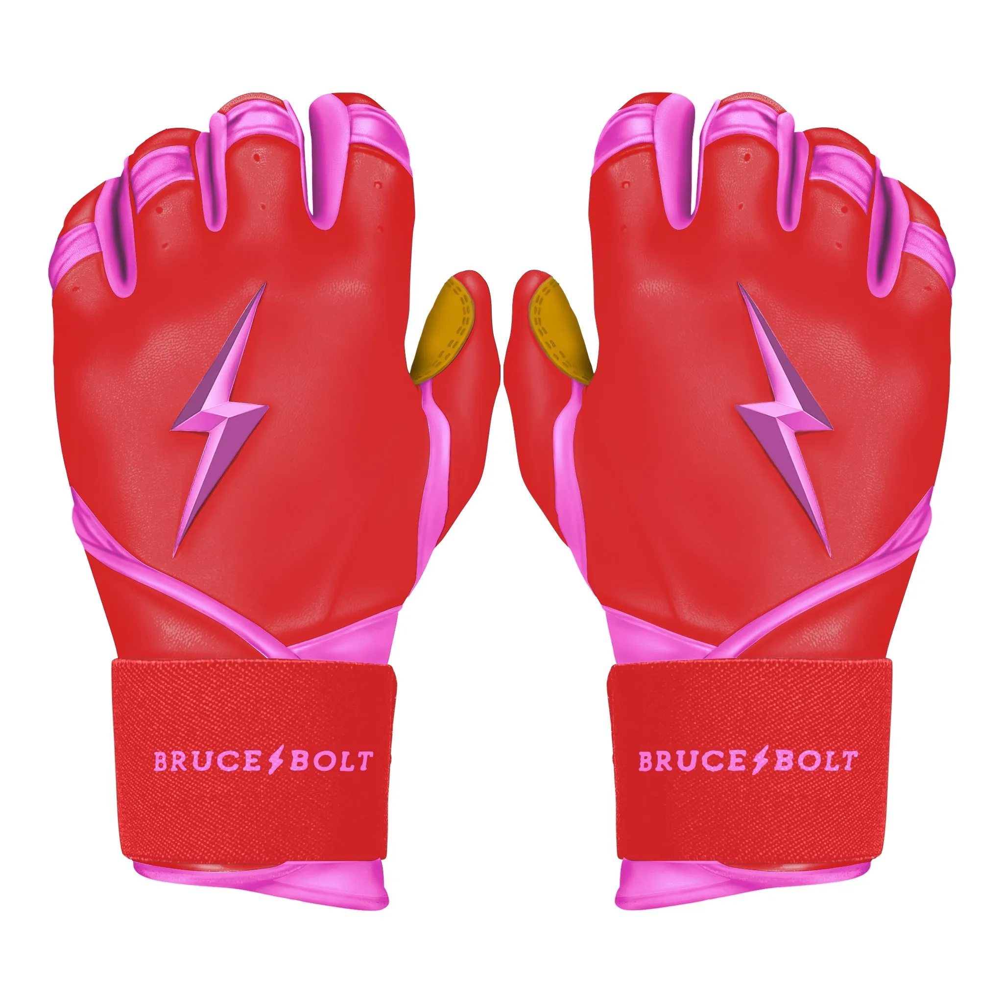 PREMIUM PRO BADER Series Long Cuff Batting Gloves | PINK