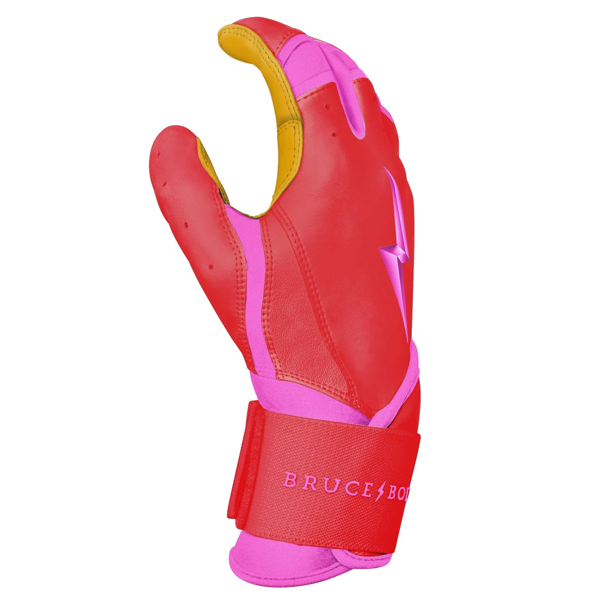 PREMIUM PRO BADER Series Long Cuff Batting Gloves | PINK