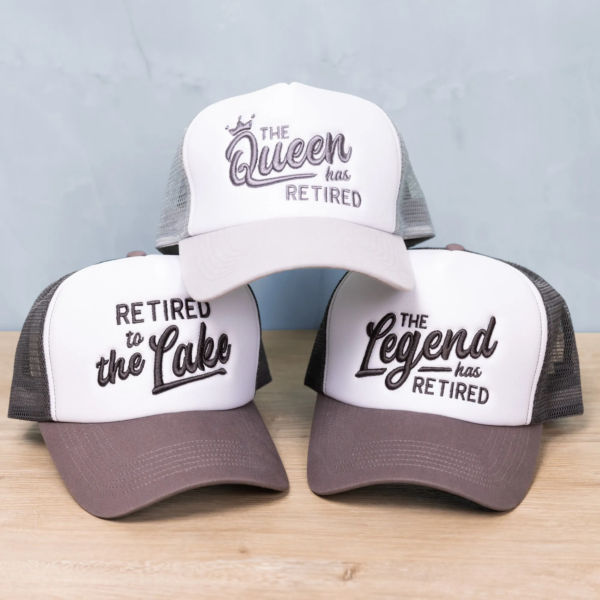 Queen Gray Adjustable Trucker Hats