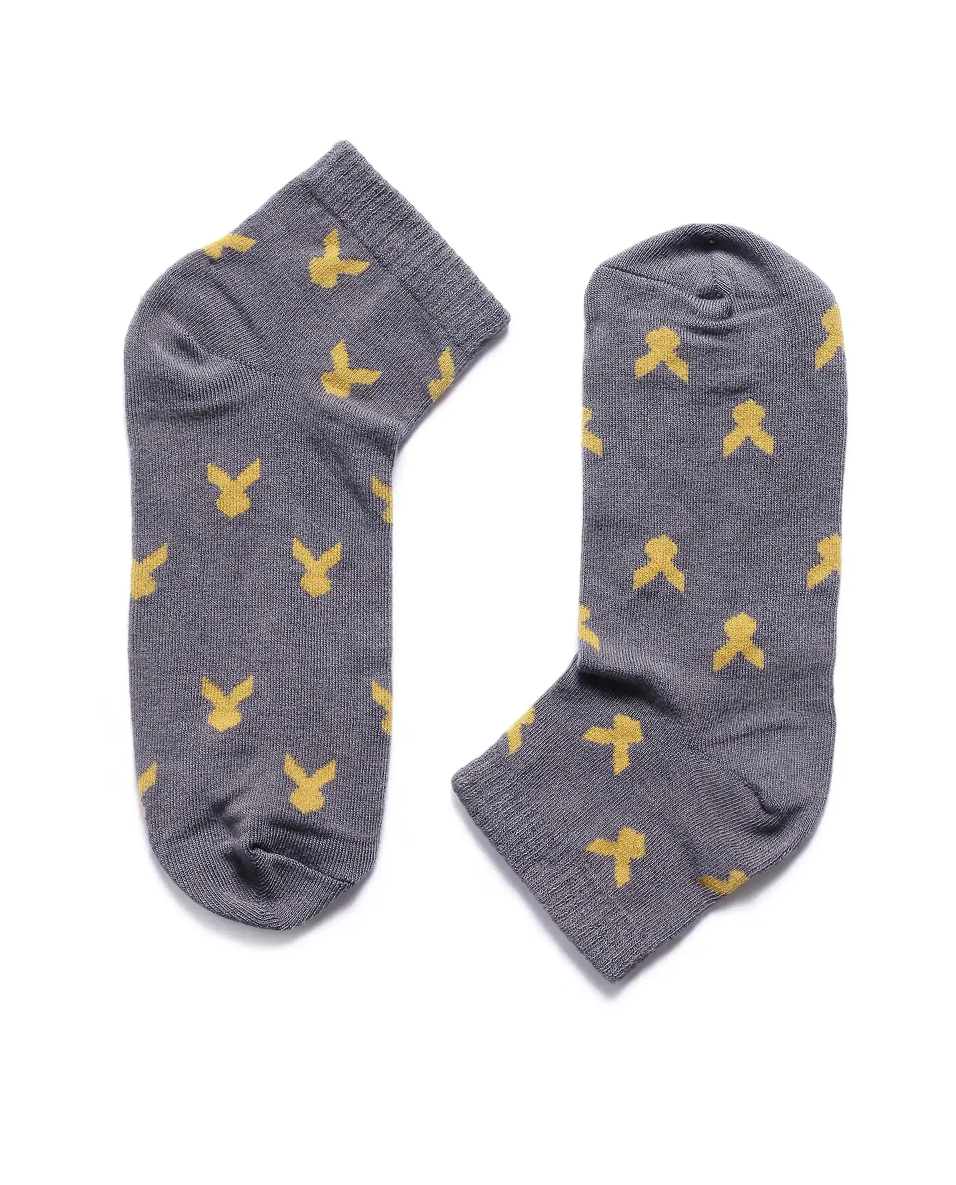 Rare Rabbit Men Loger - 5 Grey High Ankle Socks