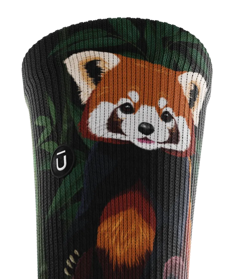 Red Panda Crew Socks