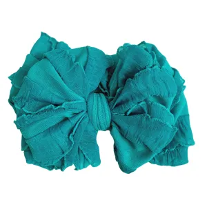 Ruffled Headband- Turquoise