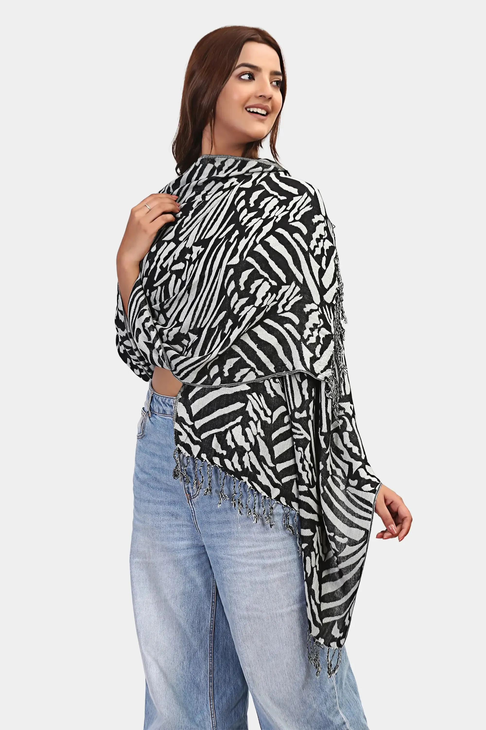 Safari Chic Zebra Print Scarf