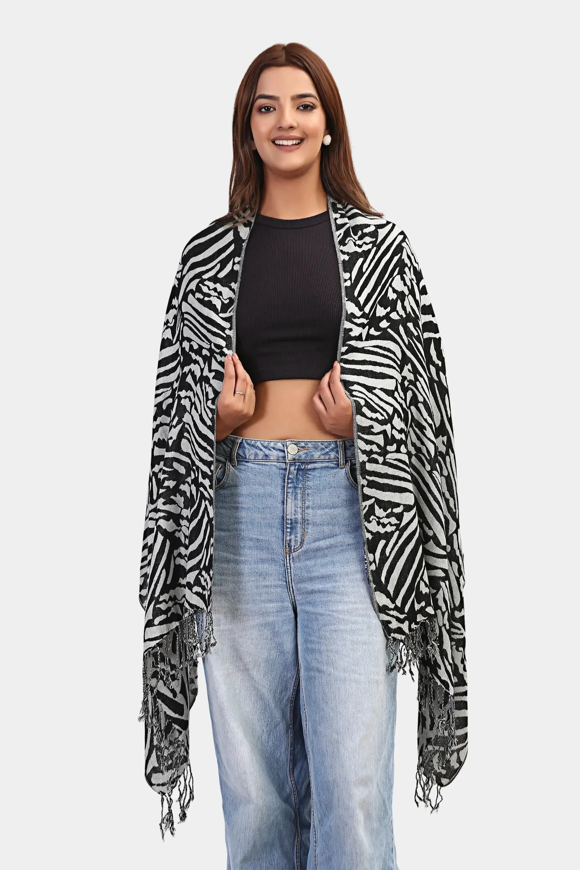 Safari Chic Zebra Print Scarf