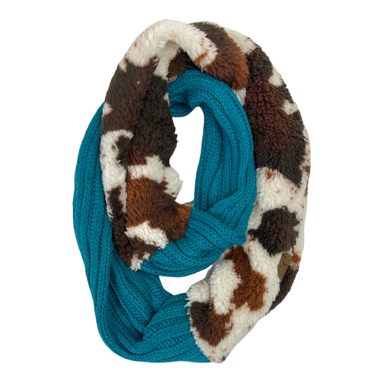 SF-47 Cow Scarf Teal