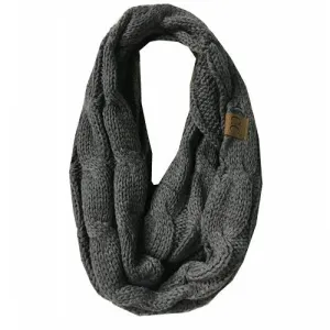 SF-800 Dark Melange Grey Infinity Scarf