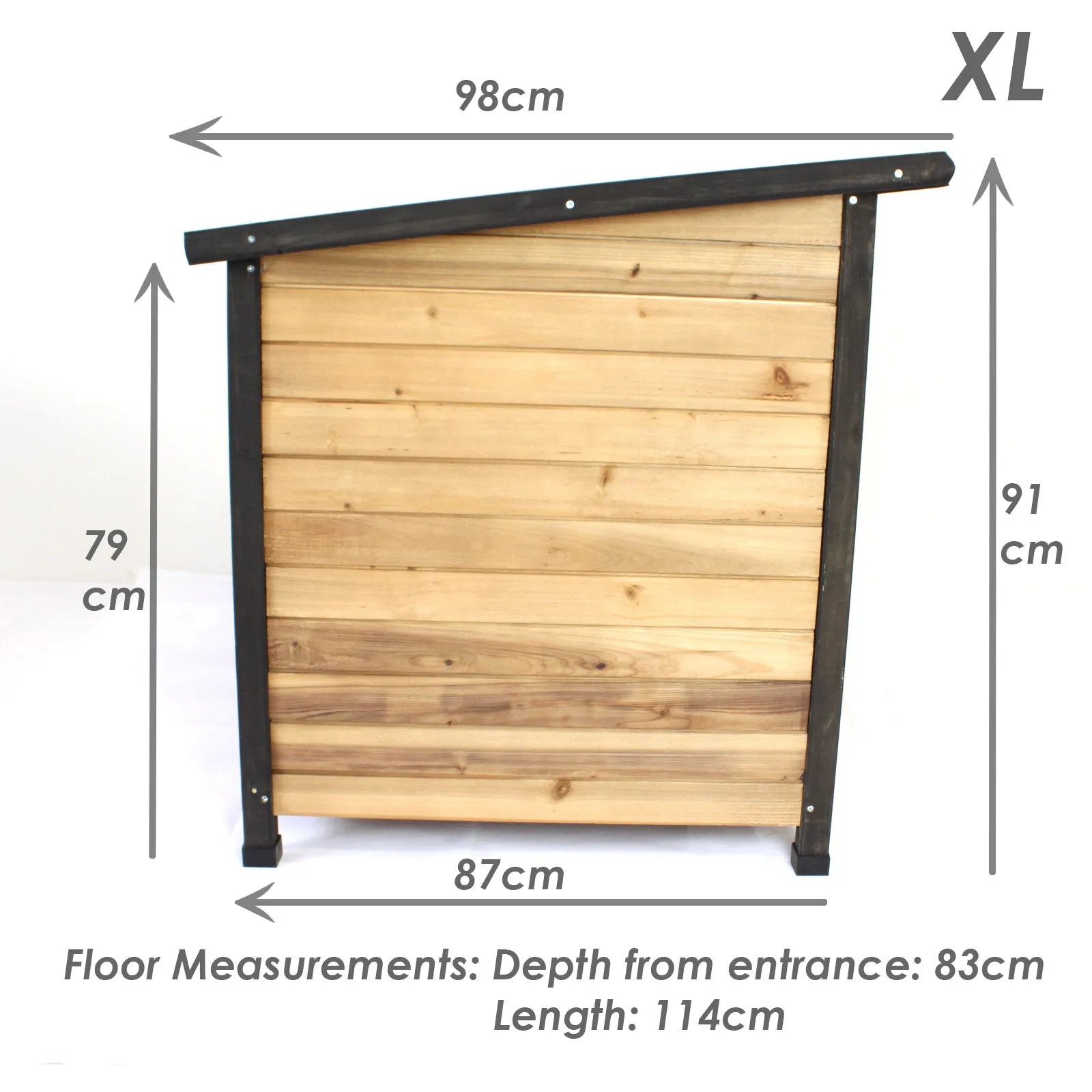 Steel Frame Wooden Pet Dog Kennel Extra Large XL Chew Resistant