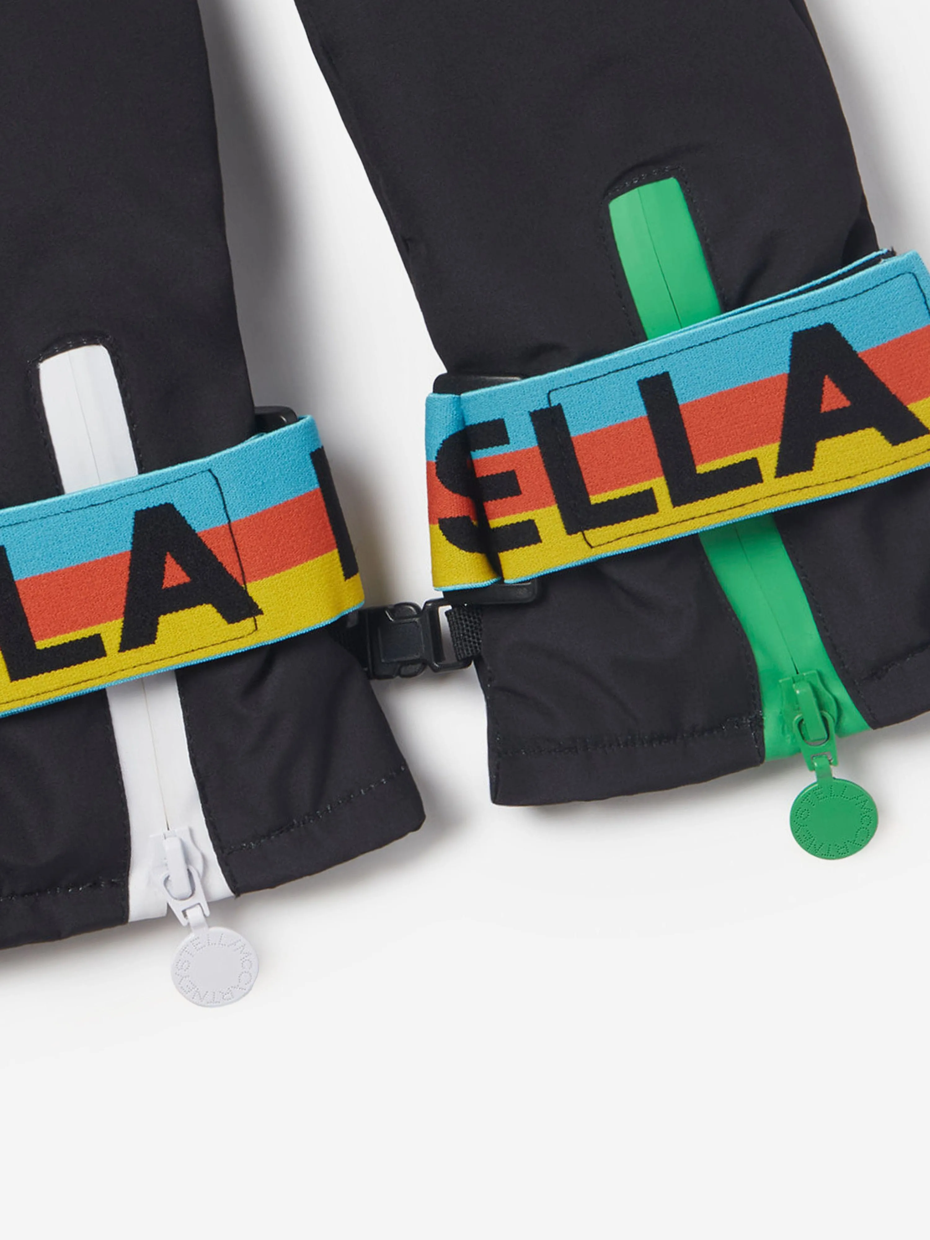 Stella McCartney Kids Logo Ski Mittens in Black