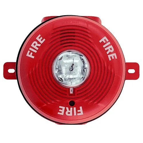 System Sensor PC2RK SpectrAlert Advance Outdoor Selectable Output Horn Strobes 2-Wire, Standard CD, Ceiling Mount, "FIRE" Marking, Red