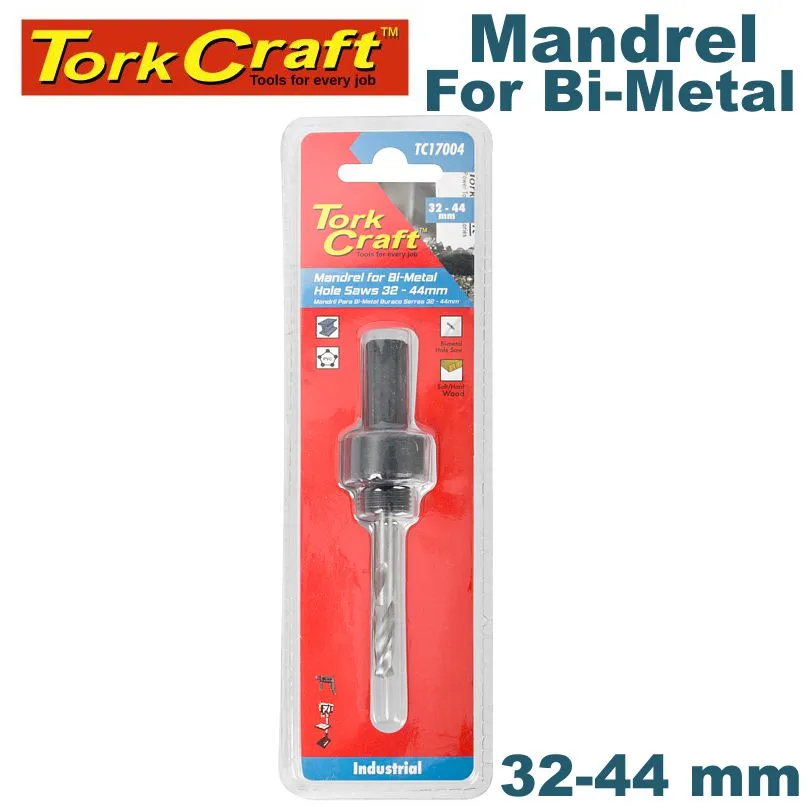 TORK CRAFT MANDREL 7/16 HEX 32 - 44MM TC17004