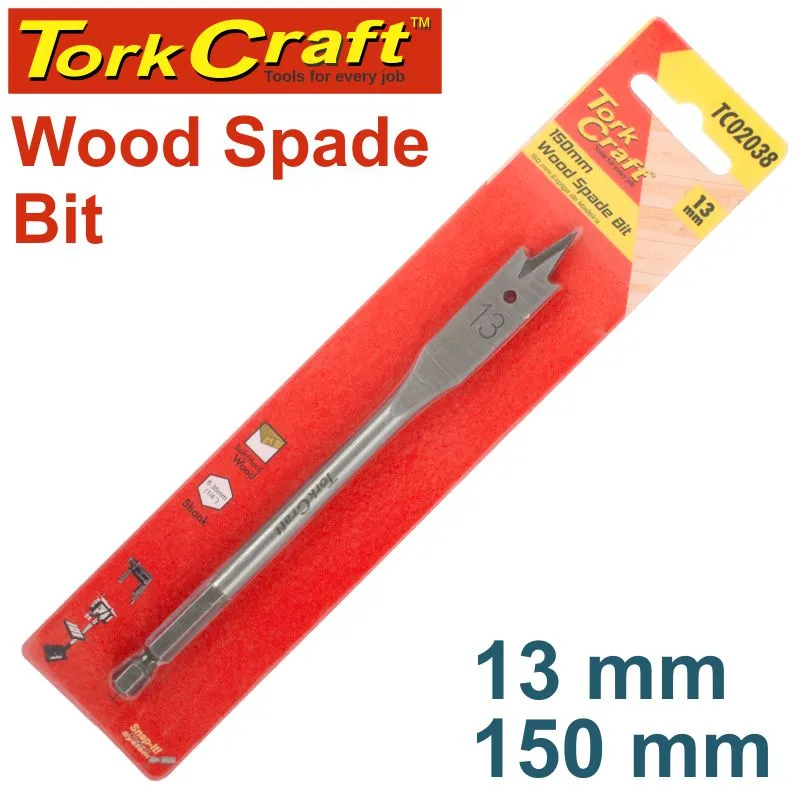 TORK CRAFT SPADE BIT 13MM 150MM TC02038