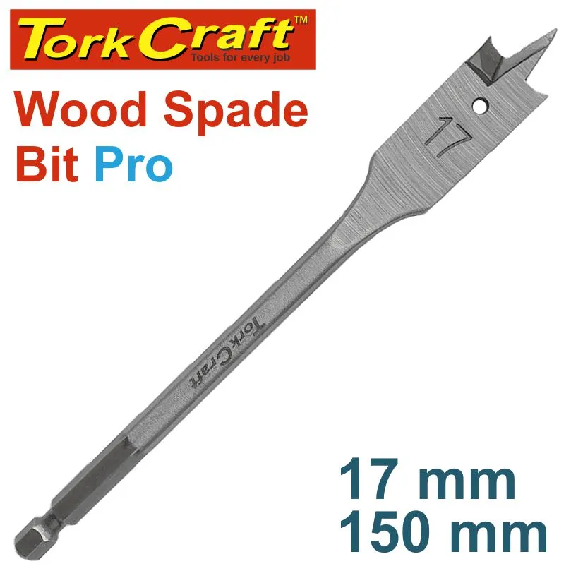 TORK CRAFT SPADE BIT PRO SERIES 17MM X 150MM TCSB017