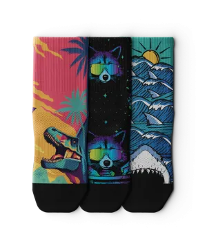 Wild Quarter Socks 3-Pack